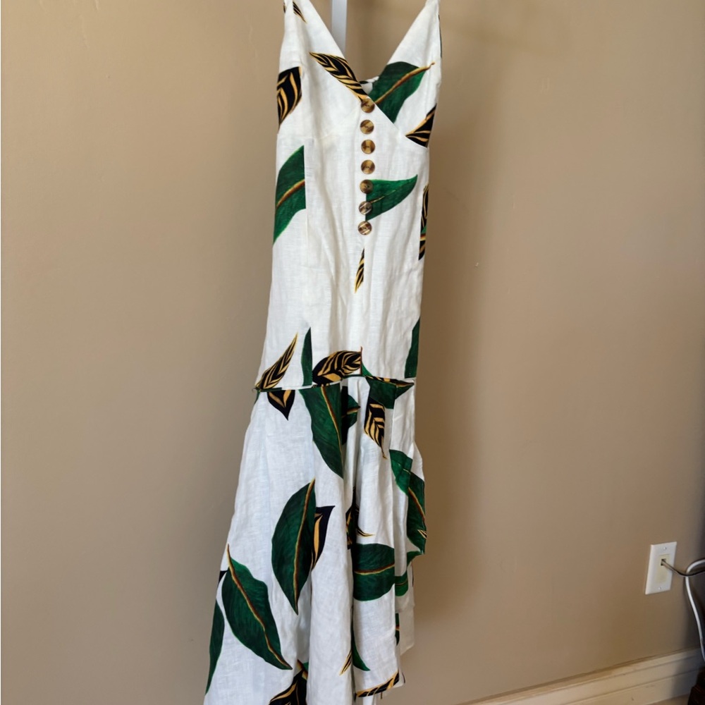 Farm Rio  Green Leaf Backless Dress - Picture 5 of 7